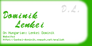 dominik lenkei business card